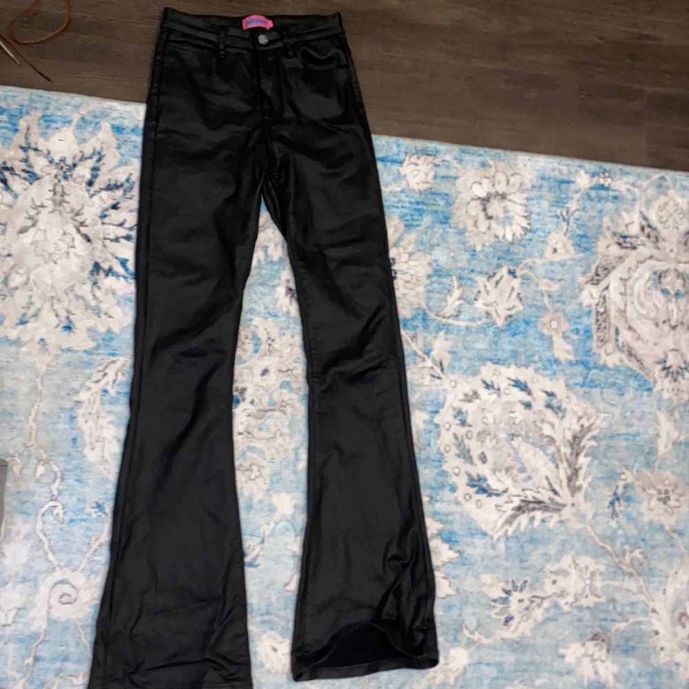 Black leather EDIKTED pants